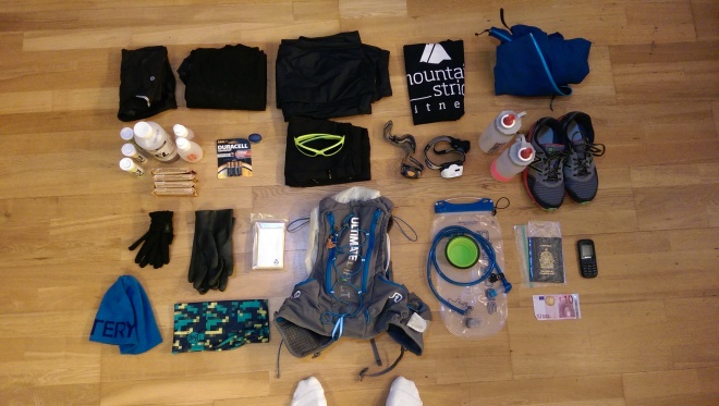 All of the crap I had to carry around for 100km.