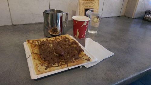 Recovery meal: banana and Nutella crepe. I couldn't finish it.